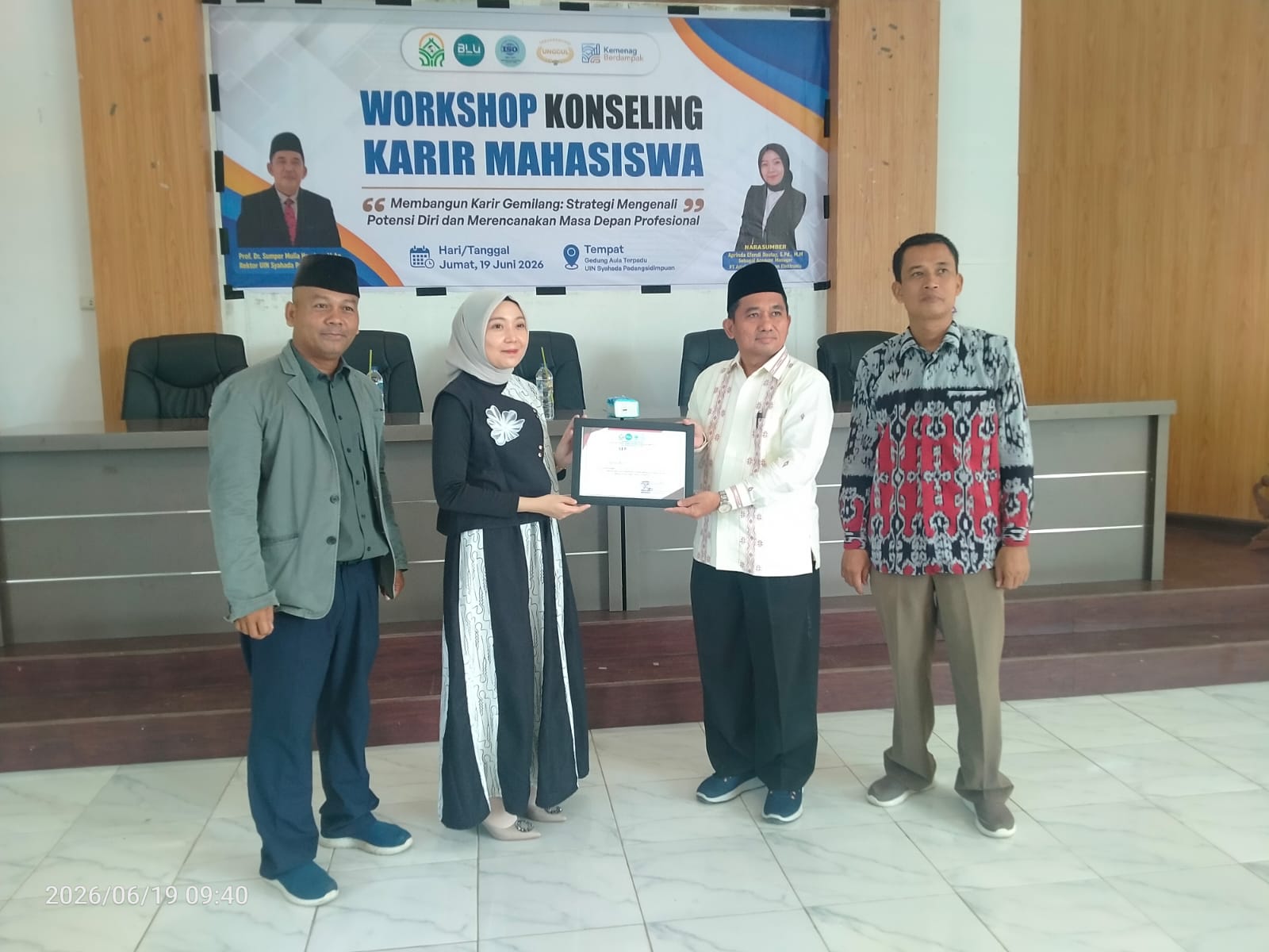 UPT Pengembangan Karier UIN Syahada Padangsidimpuan melaksanakan kegiatan Workshop Konseling Karier